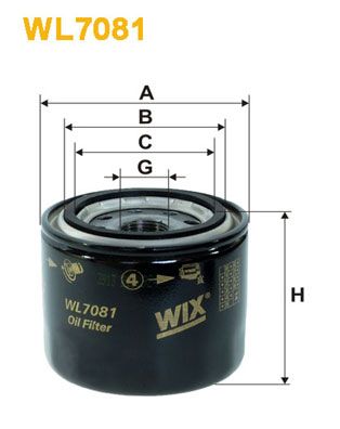 WIX FILTERS Öljynsuodatin WL7081